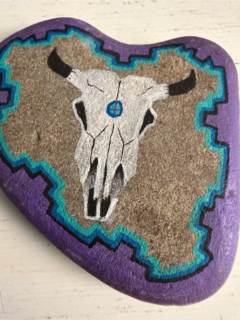 Native American Vintage Hand-Painted Rocks - Picture 2 of 8